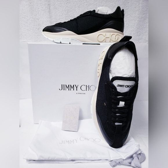 Jimmy Choo Men's Black Raine Sneakers EU 43 US Mens 10-10.5 (NIB) - Picture 2 of 12